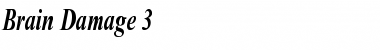 Download Brain Damage 3 Bold Italic Font Title Preview