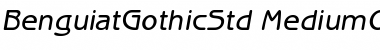 Download ITC Benguiat Gothic Std Medium Oblique Font Title Preview