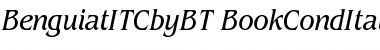 Download ITC Benguiat Book Condensed Italic Font Title Preview