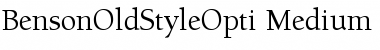 Download BensonOldStyleOpti Medium Font Title Preview