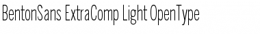 Download BentonSans ExtraComp Light Regular Font Title Preview