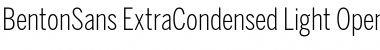 Download BentonSans ExtraCondensed Light Font Title Preview