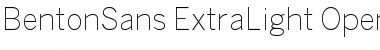 Download BentonSans ExtraLight Regular Font Title Preview