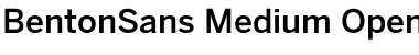 Download BentonSans Medium Font Title Preview
