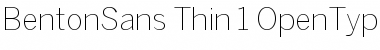 Download BentonSans Thin Regular Font Title Preview