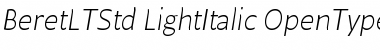 Download Beret LT Std Light Italic Font Title Preview