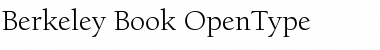 Download Berkeley Oldstyle Book Font Title Preview
