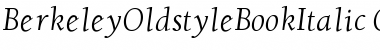 Download Berkeley OldstyleBookItalic Font Title Preview