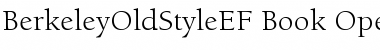 Download BerkeleyOldStyleEF Book Font Title Preview
