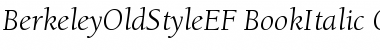Download BerkeleyOldStyleEF BookItalic Font Title Preview