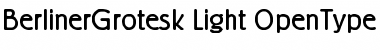 Download Berliner Grotesk Light Font Title Preview
