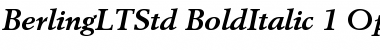 Download Berling LT Std Bold Italic Font Title Preview
