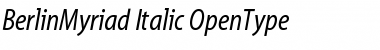 Download BerlinMyriad Italic Font Title Preview