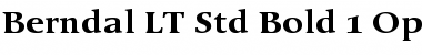 Download Berndal LT Std Regular Bold Font Title Preview