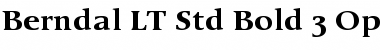 Download Berndal LT Std Bold Regular Font Title Preview