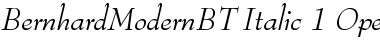 Download Bernhard Modern Italic Font Title Preview