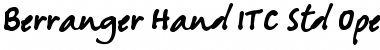 Download Berranger Hand ITC Std Regular Font Title Preview