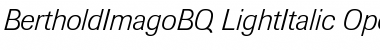 Download Berthold Imago BQ Regular Font Title Preview