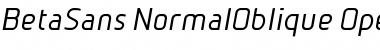 Download BetaSans NormalOblique Font Title Preview