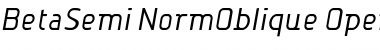 Download BetaSemi NormOblique Font Title Preview