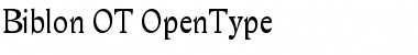 Download Biblon OT Regular Font Title Preview