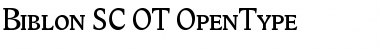 Download Biblon SC OT Regular Font Title Preview