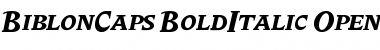 Download BiblonCaps BoldItalic Font Title Preview