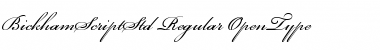 Download Bickham Script Std Regular Font Title Preview
