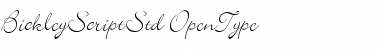 Download Bickley Script Std Regular Font Title Preview