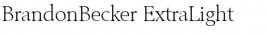 Download BrandonBecker-ExtraLight Regular Font Title Preview