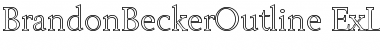 Download BrandonBeckerOutline-ExLight Regular Font Title Preview