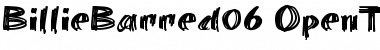 Download billieBarred 06 Regular Font Title Preview