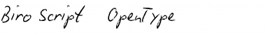 Download Biro Script Font Title Preview