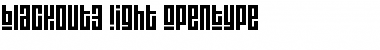 Download Blackout3 Light Font Title Preview