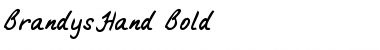 Download BrandysHand Bold Font Title Preview