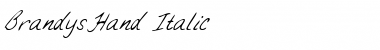 Download BrandysHand Italic Font Title Preview