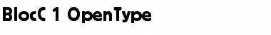 Download BlocC Regular Font Title Preview