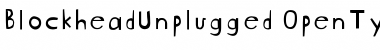 Download Blockhead Unplugged Font
