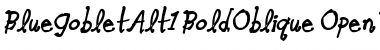 Download Blue Goblet Alternate One Bold Oblique Alternate One Bold Oblique Font Title Preview