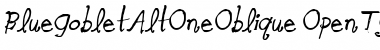 Download Blue Goblet Alternate One Oblique Alternate One Oblique Font Title Preview