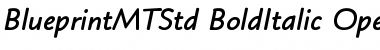 Download Blueprint MT Std Bold Italic Font Title Preview