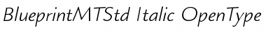 Download Blueprint MT Std Italic Font Title Preview