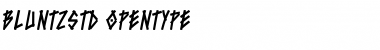 Download Bluntz Std Regular Font Title Preview