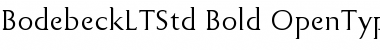 Download Bodebeck LT Std Bold Font Title Preview