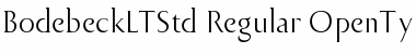 Download Bodebeck LT Std Regular Font Title Preview