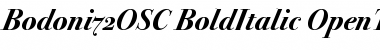 Download Bodoni72OSC Bold Italic Font Title Preview