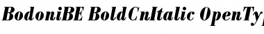 Download Bodoni BE Bold Condensed Italic Font Title Preview