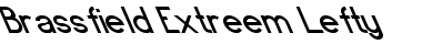 Download Brassfield Extreem Lefty Regular Font Title Preview