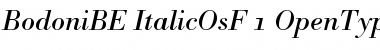 Download Bodoni BE Italic Oldstyle Figures Font Title Preview