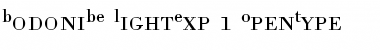 Download Bodoni BE Light Expert Font Title Preview